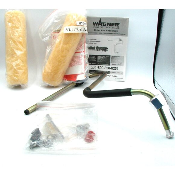 NEW Wagner Paint Crew+ Plus Roller Arm Attachment w/ Manual Accessories Rollers